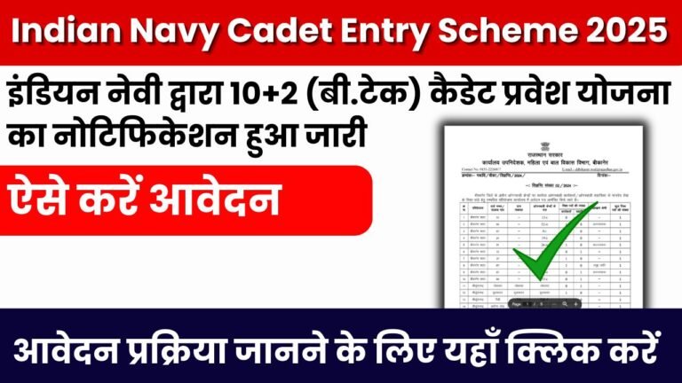 Indian Navy Cadet Entry Scheme 2025