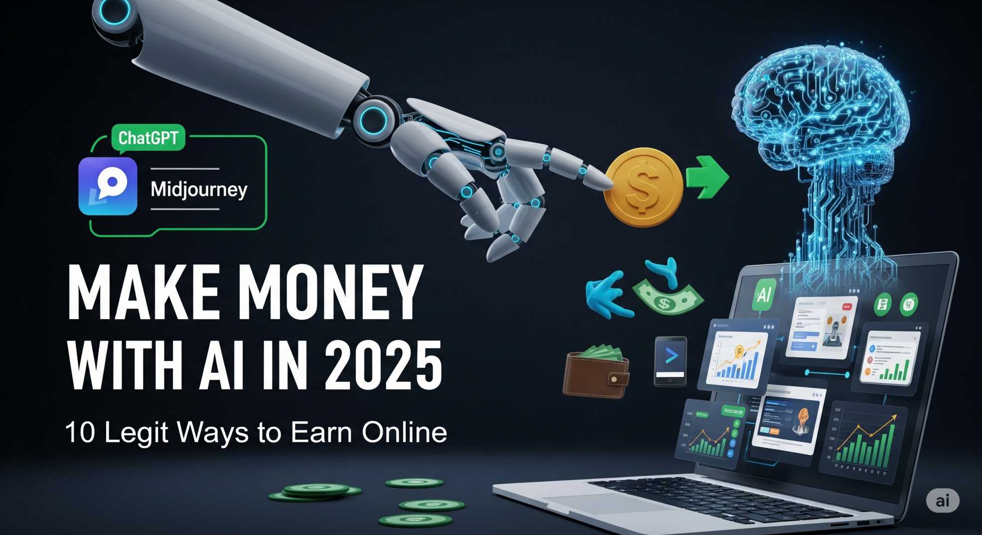 Make Money Using AI Tools: 10 Legit Ways to Earn Online in 2025